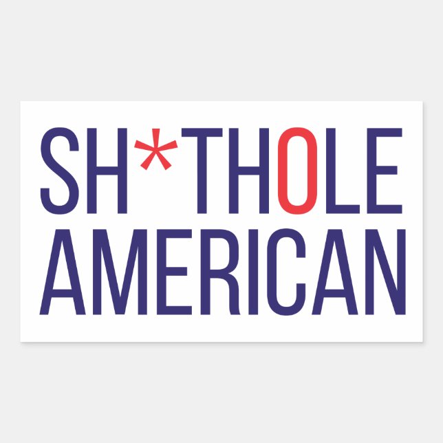 Sticker Rectangulaire S-Hole Américain (Devant)