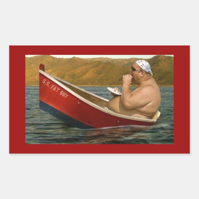 Sticker Rectangulaire S.S. Fat Guy (Devant)