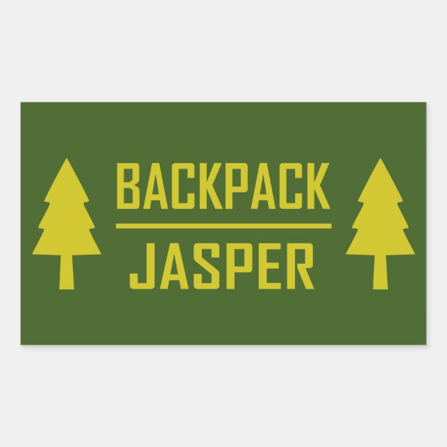 Sticker Rectangulaire Sac à dos Jasper (Devant)