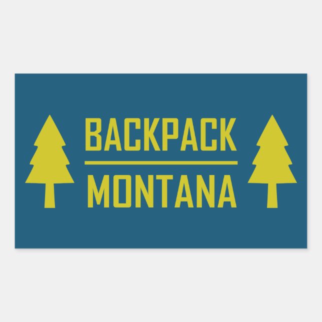 Sticker Rectangulaire Sac à dos Montana (Devant)