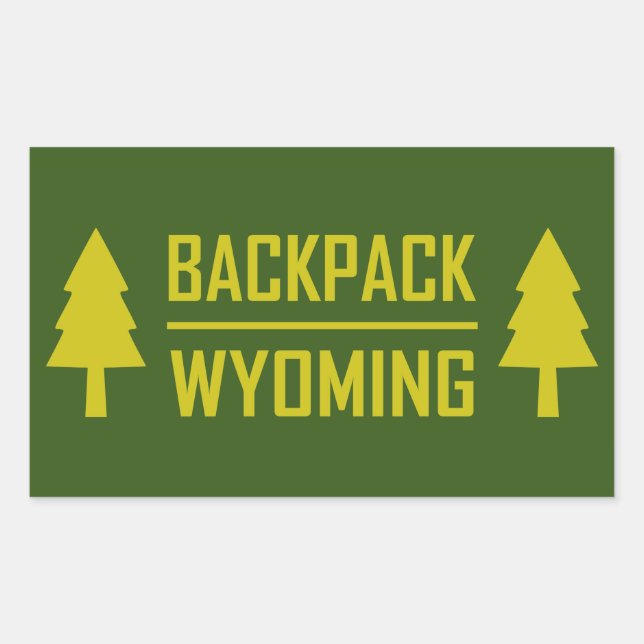 Sticker Rectangulaire Sac à dos Wyoming (Devant)