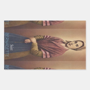 STICKER RECTANGULAIRE SAINT BERNADETTE