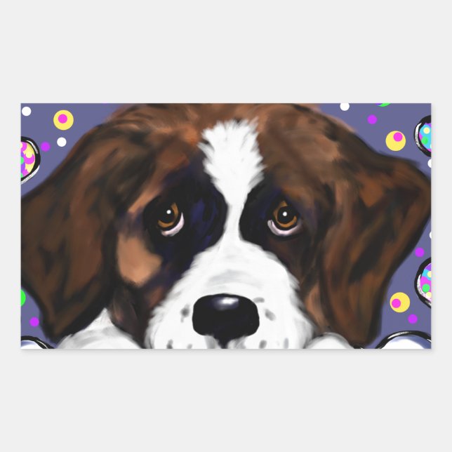 Sticker Rectangulaire Saint-Bernard (Devant)