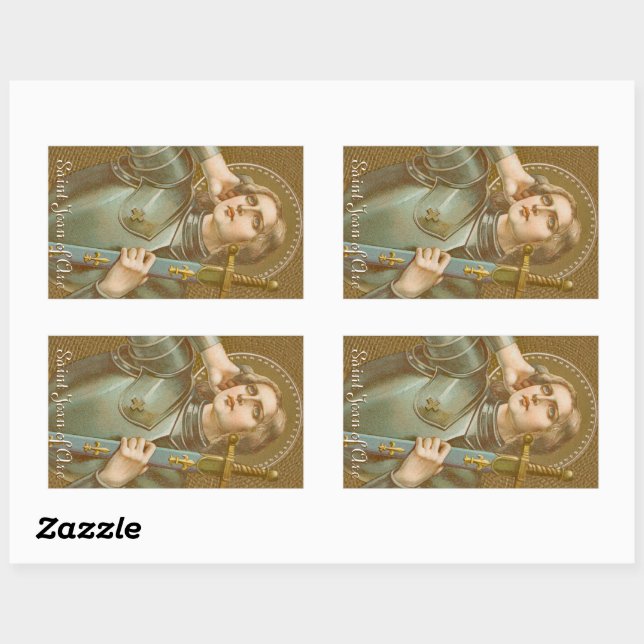 Sticker Rectangulaire Saint Jean d'Arc (JM 28) (Feuille)