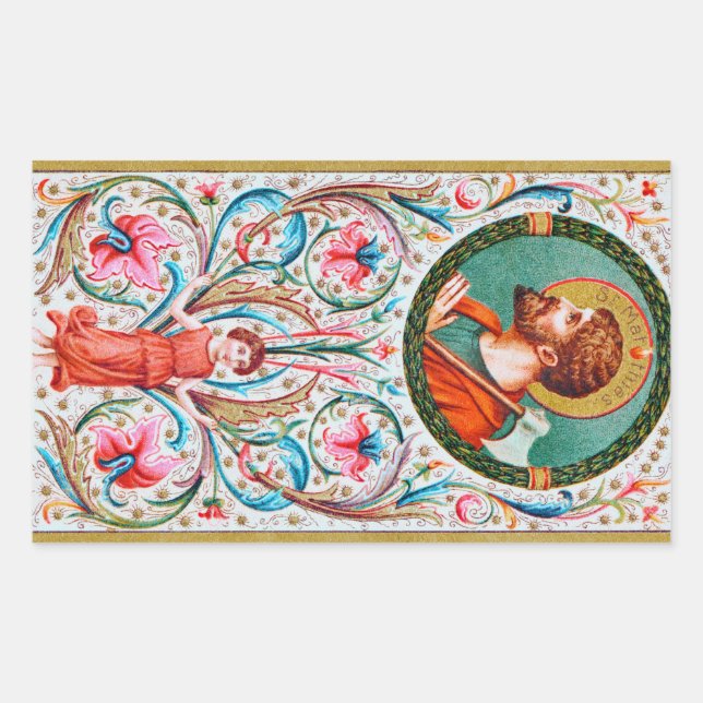 Sticker Rectangulaire Saint Matthias l'Apôtre (JMAS 09) (Devant)