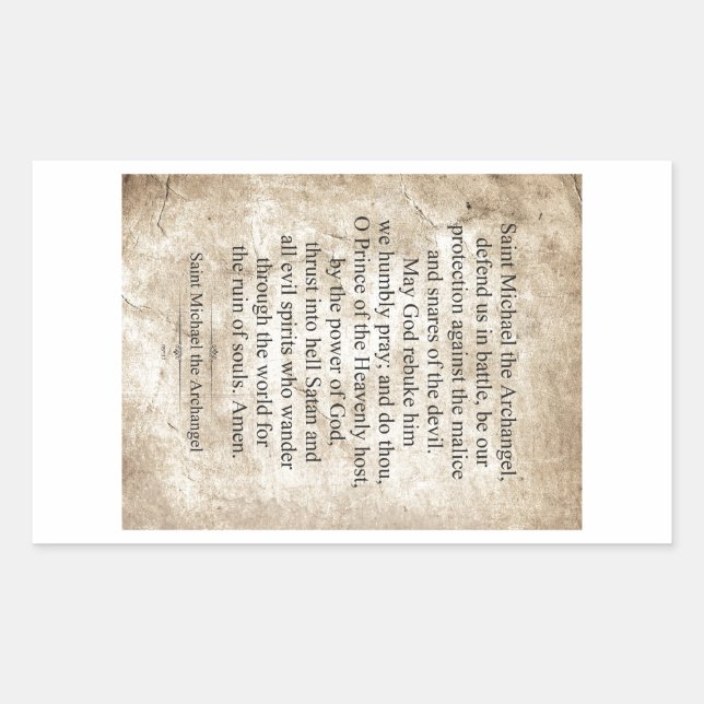 Sticker Rectangulaire Saint Michel l'Archange (Devant)