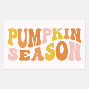 Sticker Rectangulaire Saison citrouille