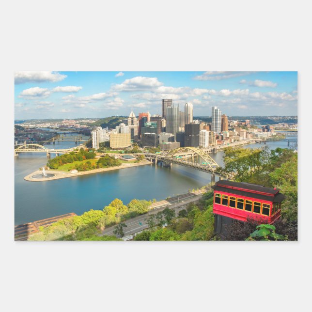 Sticker Rectangulaire Salutation De Pittsburgh PA (Devant)