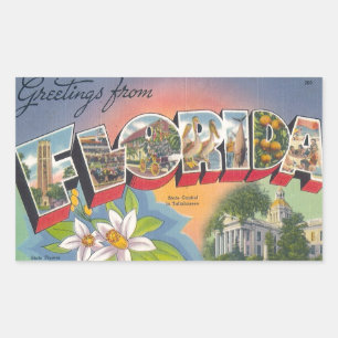 Sticker Rectangulaire Salutations de FLORIDA