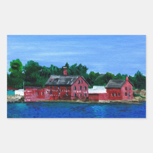 Sticker Rectangulaire Salutations de Gloucester, MA