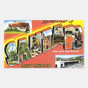 Sticker Rectangulaire Salutations de Père Noël Fe