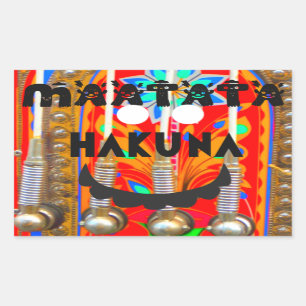 Sticker Rectangulaire Samba couleurs du carnaval Hakuna Matata blings.pn