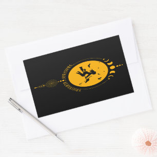 Sticker Rectangulaire Samhain Blessings, sorcière