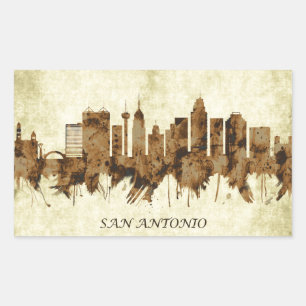 Sticker Rectangulaire San Antonio Texas City