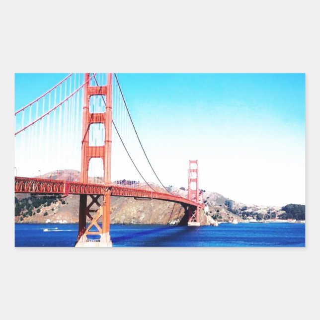 Sticker Rectangulaire San Francisco Golden Gate Bridge Californie (Devant)