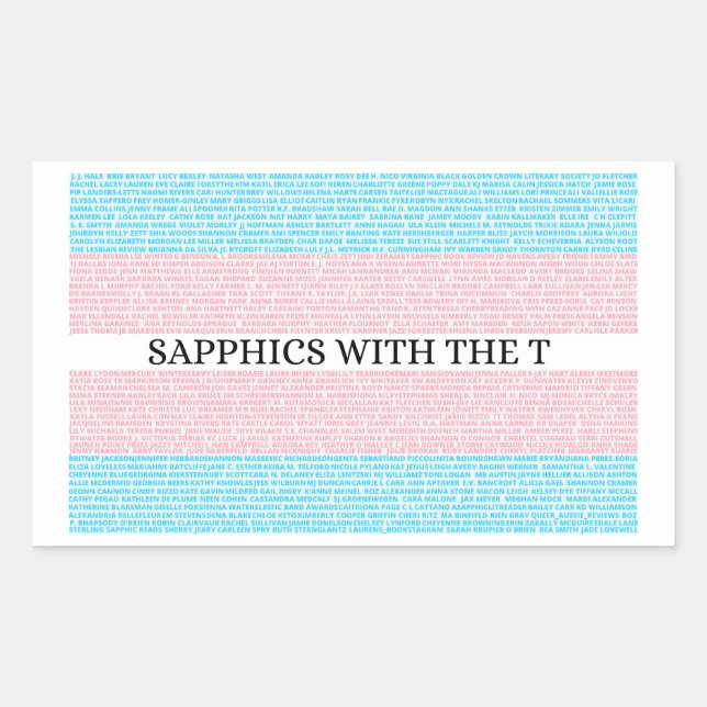 Sticker Rectangulaire Sapphics avec l'autocollant T 3.0 - pack 4 (Devant)