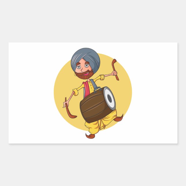 Sticker Rectangulaire Sardar Ji (Devant)