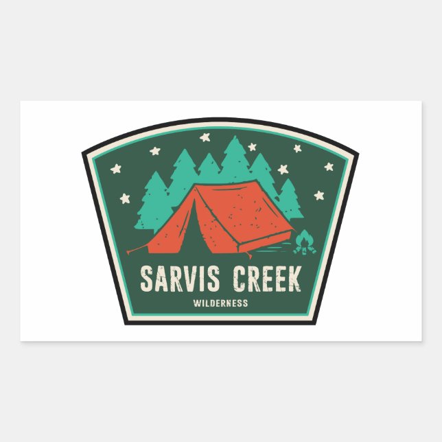 Sticker Rectangulaire Sarvis Creek Wilderness Colorado Camping (Devant)