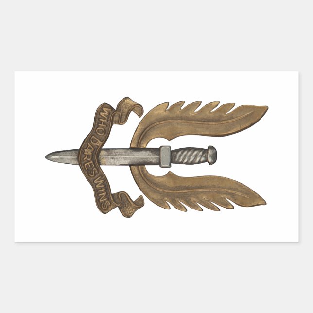 Sticker Rectangulaire SAS britannique (Devant)