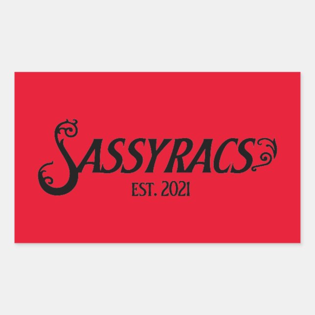 Sticker Rectangulaire Sassyracs (Devant)