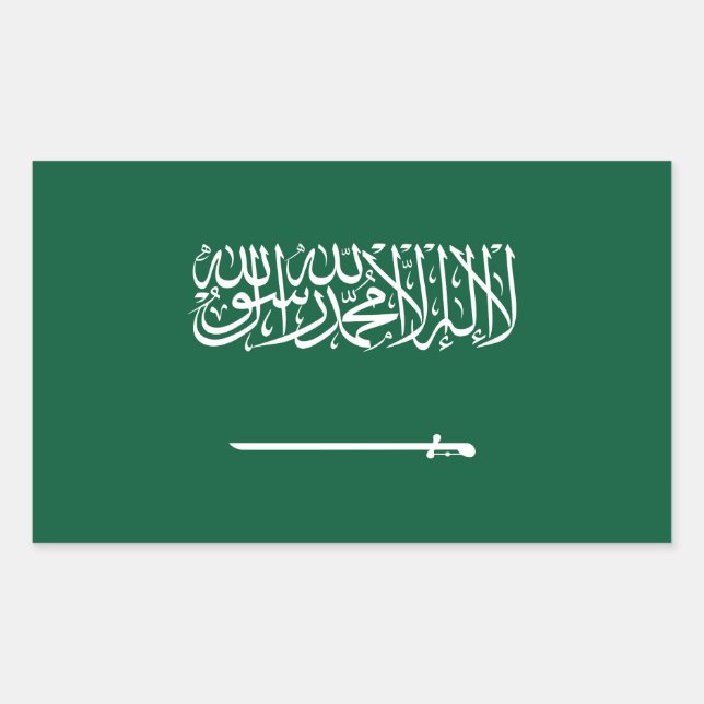 Sticker Rectangulaire Saudi Arabia Flag (Devant)