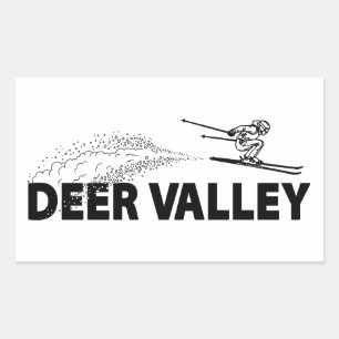 Sticker Rectangulaire Sauteur à ski de Deer Valley Utah