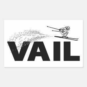 Sticker Rectangulaire Sauteur à ski de Vail Colorado