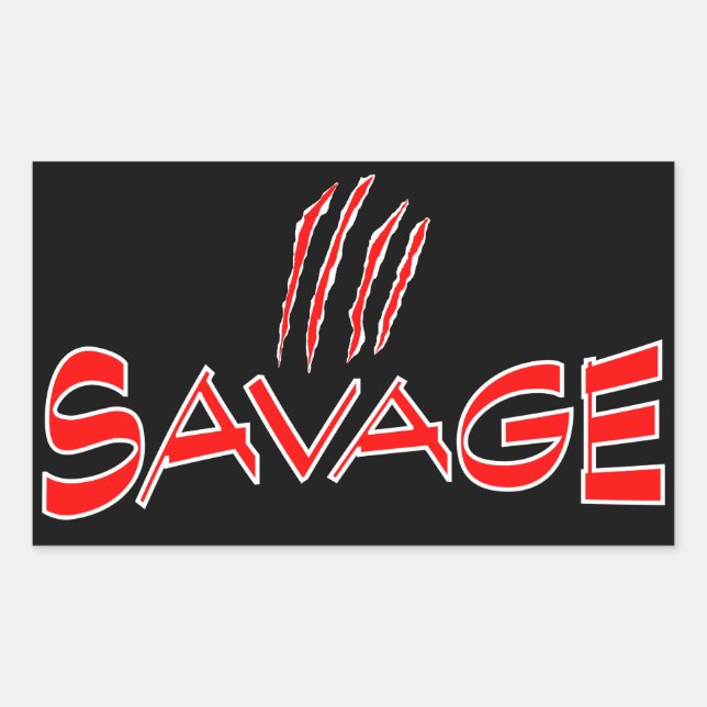 Sticker Rectangulaire Savage (Devant)