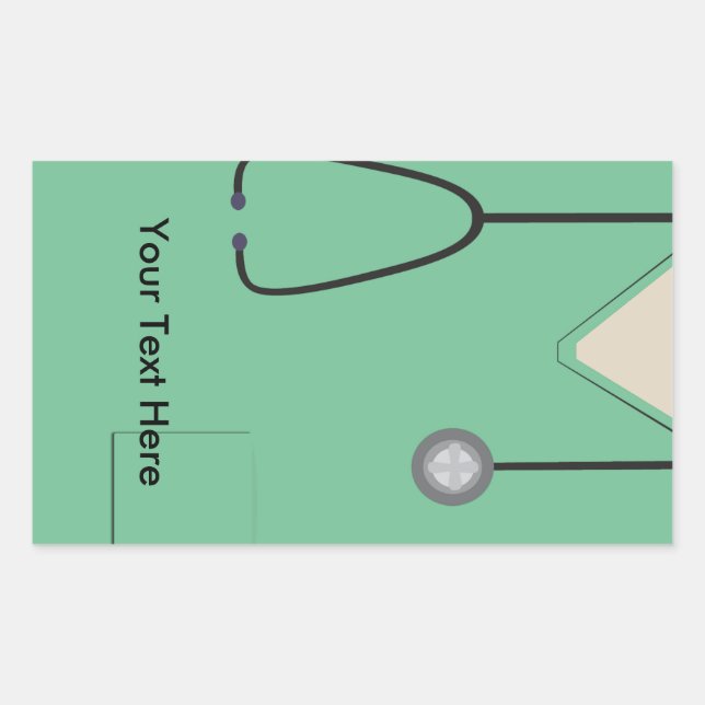 Sticker Rectangulaire Scrubs Médicales Docteur Nurse Light Green R Stick (Devant)