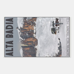 Sticker Rectangulaire Sella Ronda - Alta Badia