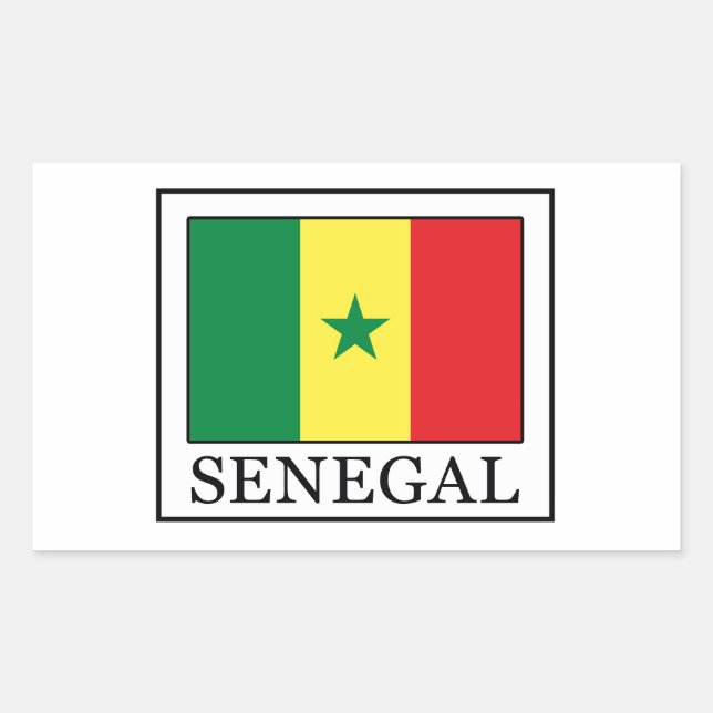 Sticker Rectangulaire Sénégal (Devant)