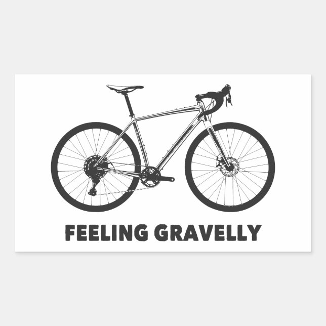 Sticker Rectangulaire Sentir le cyclisme Gravelly (Devant)