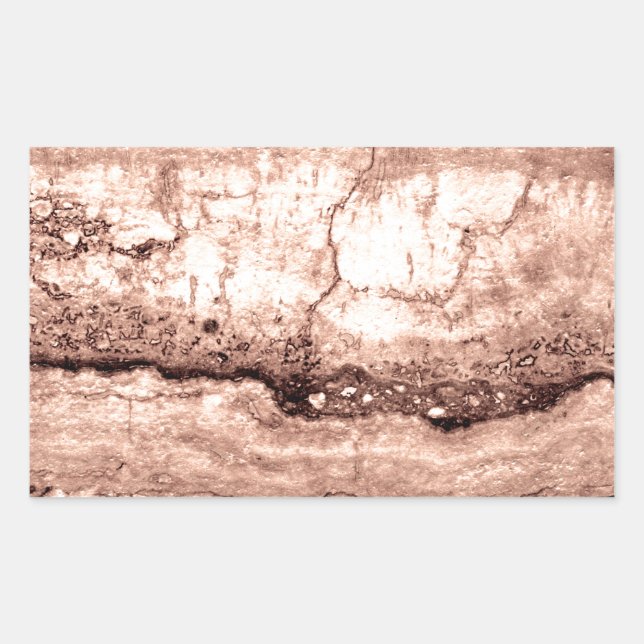 Sticker Rectangulaire Sépia beige brun moderne brûlé granit orange (Devant)