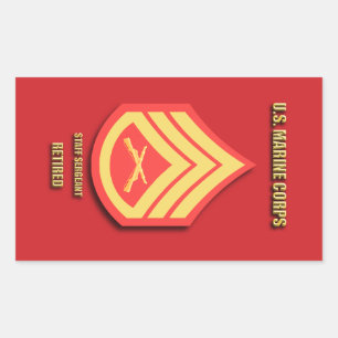 Sticker Rectangulaire Sergent d'état-major du Corps des Marines des État