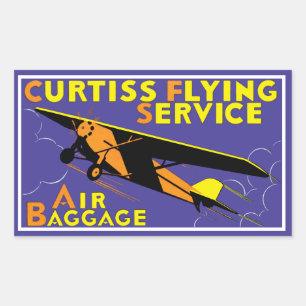 Sticker Rectangulaire Service de vol Curtiss