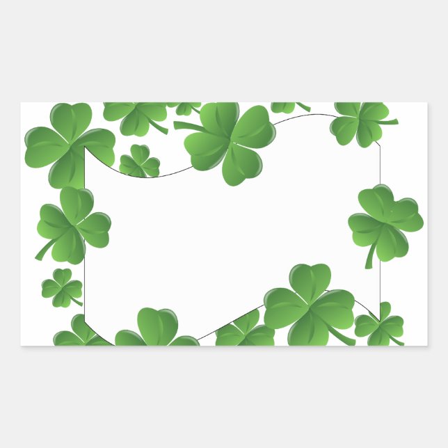 Sticker Rectangulaire Shamrock (Devant)