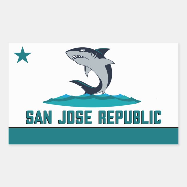 Sticker Rectangulaire Shark City 408 (Devant)