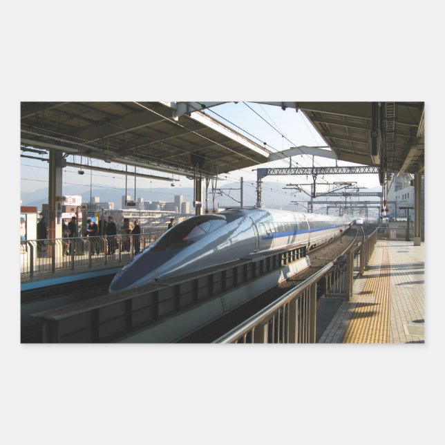 Sticker Rectangulaire Shinkansen série 500 新 幹 train 線 (Devant)