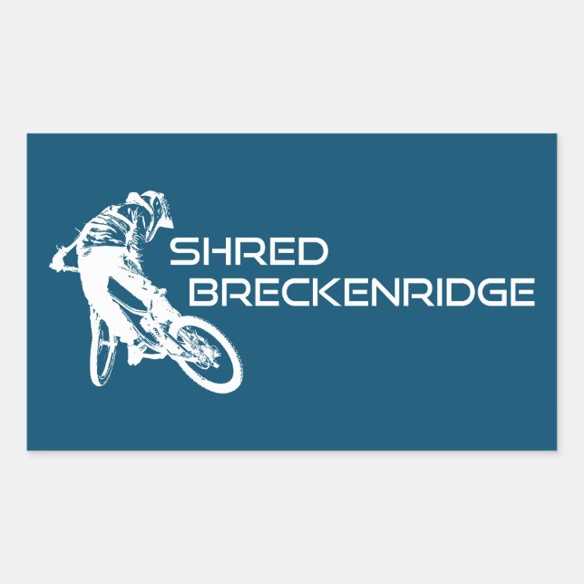 Sticker Rectangulaire Shred Breckenridge Colorado VTT (Devant)