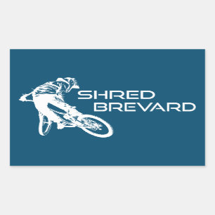 Sticker Rectangulaire Shred Brevard North Carolina Mountain Biking