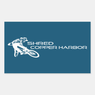 Sticker Rectangulaire Shred Copper Harbor Michigan Mountain Biking