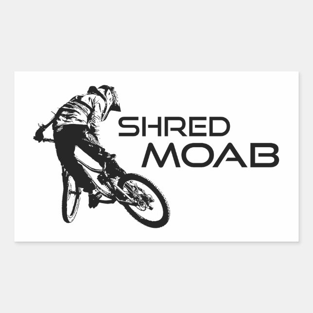 Sticker Rectangulaire Shred Moab Mountain Biking (Devant)