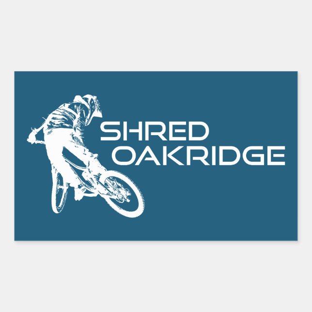 Sticker Rectangulaire Shred Oakridge VTT Oregon (Devant)