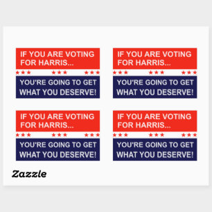 Sticker Rectangulaire Si vous votez pour Harris...