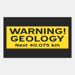 Sticker Rectangulaire Signal d'avertissement de géologie (métrique)
