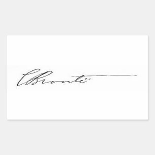 Sticker Rectangulaire signature de Charlotte Brontë
