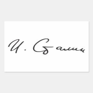 Sticker Rectangulaire Signature de premier ministre Joseph Staline