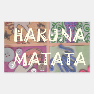 Sticker Rectangulaire Signe Hakuna Matata - Impression