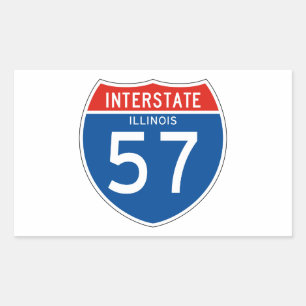 Sticker Rectangulaire SIGNE INTERÉTAIRE 57 - Illinois