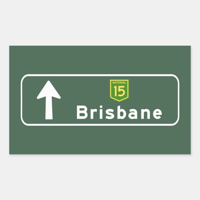 Sticker Rectangulaire SIGNE ROUTIER DE Brisbane, Australie (Devant)